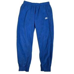 Nike Blue Fleece Cotton Blend Jogger Pants